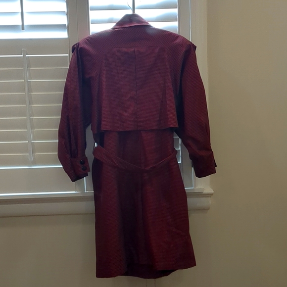 LAST DAY! Vintage overcoat, Amanda Smith, size 14P, red and black checked - Picture 4 of 9